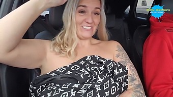 Daytime Striptease In A Car