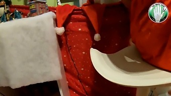 Mrs. Claus Stimulates Santa To Orgasm