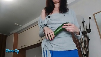 Female Ejaculation And Fisting With A Cucumber In A Creamy Pussy