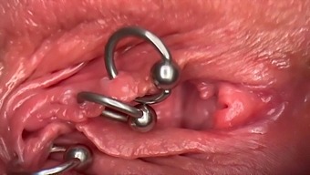 Intense Close-Up Of My Pierced Clit And Vagina, Leading To Self-Cunnilingus