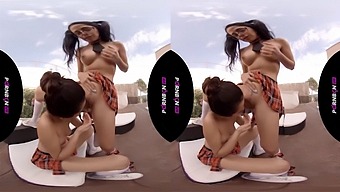 Lesbian Couple Engages In Outdoor Sex Near The Author'S Property, Using A Harness And Engaging In Female Ejaculation. Solo Girl Juliet De Lucia And Mia Navarro Star In This Virtual Reality Porn Video.