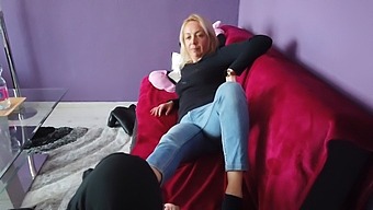 Blonde Babe Experiences Foot Worship For The First Time