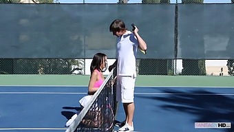 Ace Tennis Instructor Gets Surprised By A Stunning Babe'S Smooth Pussy