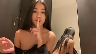 Public Humiliation: Female Fitness Enthusiast Caught Orgasming In Store Dressing Room