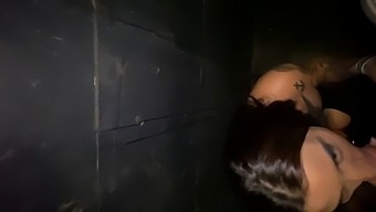 Exclusive Footage: Inked Spouse Performs Oral Sex In Nightclub Restroom