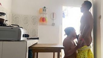 My Stepbrother'S Kitchen Invasion: Rough Anal And Pussy Fuck With My Wife
