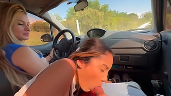 Two Young Ladies Invite Me For A Ride And Surprise Me With A Steamy Blowjob