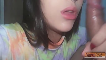 A Dark-Haired Brazilian Woman Receives Facial Cumshot