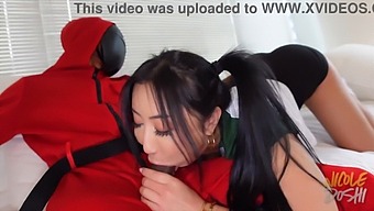 Asian Gamer Girl Gets Pounded By Bbc In Squid Game-Themed Video