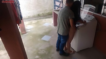 Brazilian Housewife Gets Her Laundry Repaired By A Well-Endowed Repairman While Her Husband Is Gone