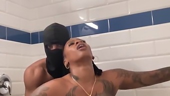 Interracial Shower Session With A Big Black Cock